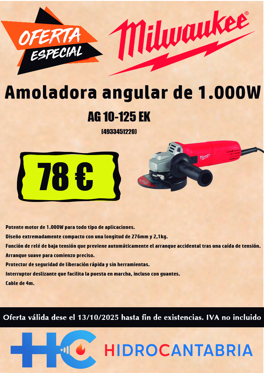 Amoladora angular de 1.000W - Imagen 6